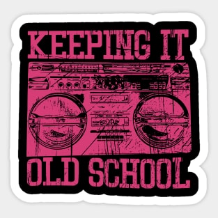 Old School Cassette Player Sticker